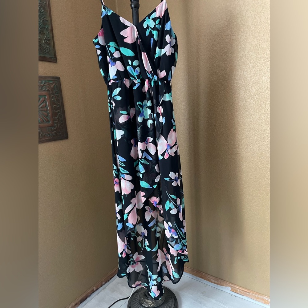 Candies Sheer Floral Hi-Low Dress Size M